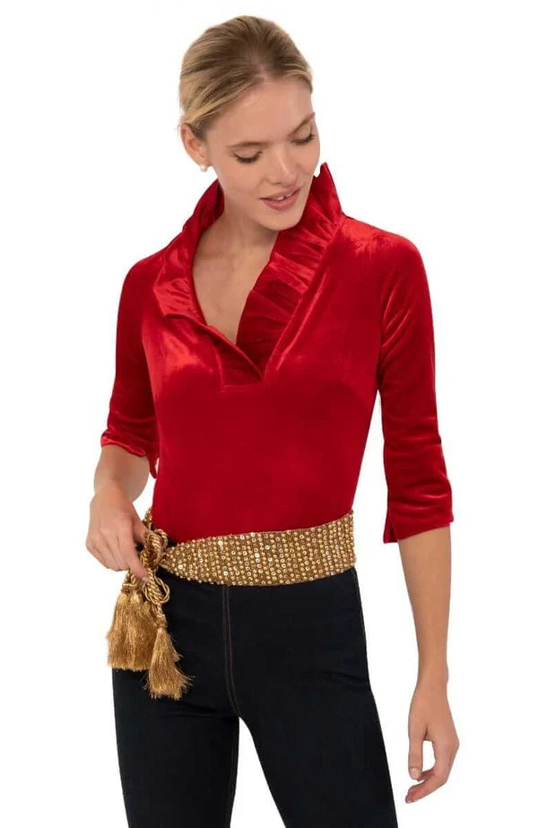 Ruffle Neck Top